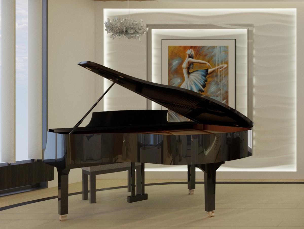 Luxe woonkamer met ronde bank en panoramisch uitzicht